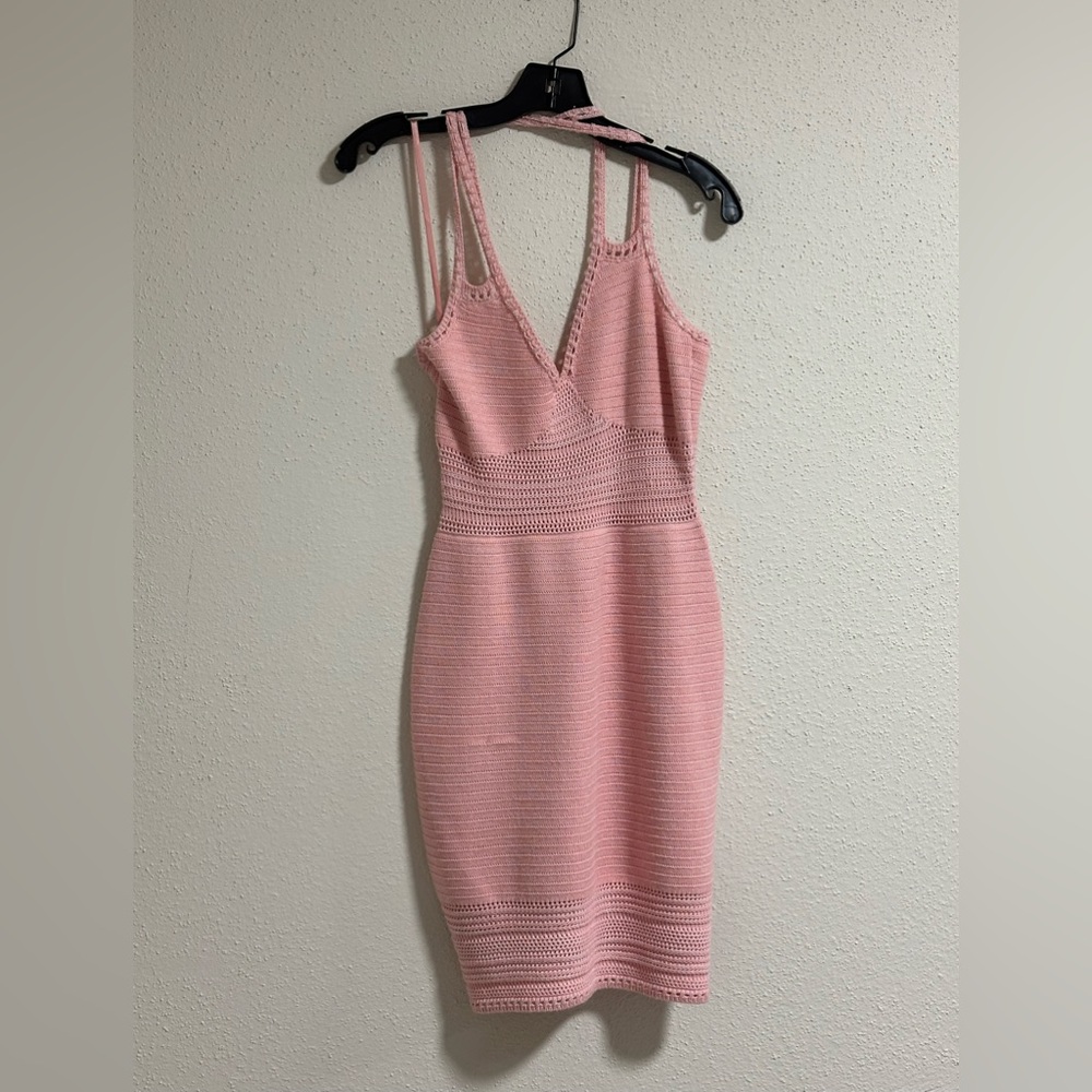 Torn By Ronny Kobo Women's Mira Knit Dress, pink rose size Medium. - Picture 3 of 6